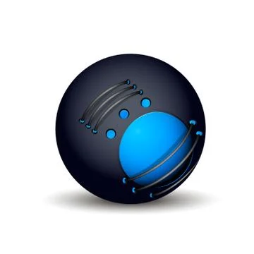 Abstract ball technology. Vector Stock Illustration