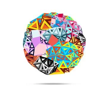 Abstract ball triangles Illustrazione stock