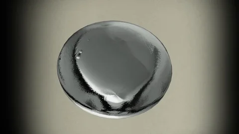 Abstract ball of water on a gray background render 3D Stock-Footage 73488125