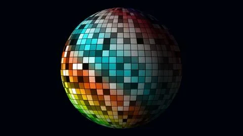 Abstract ball for website. mirror disco ball  illustration. Stock Illustration