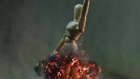 Abstract Ballerina Burning MAC Stock Footage 74721530