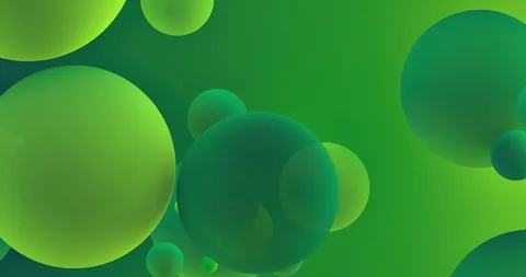 Abstract Balls. 3D Graphics. Green Stock Footage 128698117