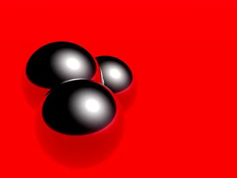 Abstract balls and their reflections Stock Illustration