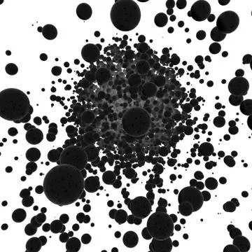 Abstract Balls Black Stock Illustration