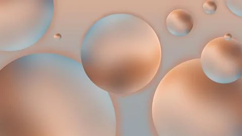 Abstract balls geometric gradient blue and orange color background Иллюстрация