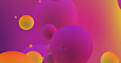 Abstract Balls. Purple Orange. 3D Graphics Stock Footage 128698123