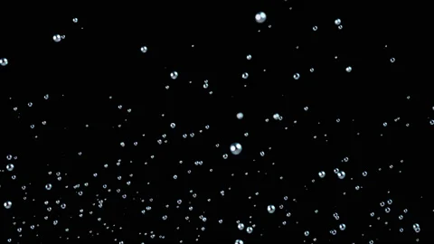 Abstract balls soap bubbles fly chaotically on a black background. 4K render Stock-Footage 172139801