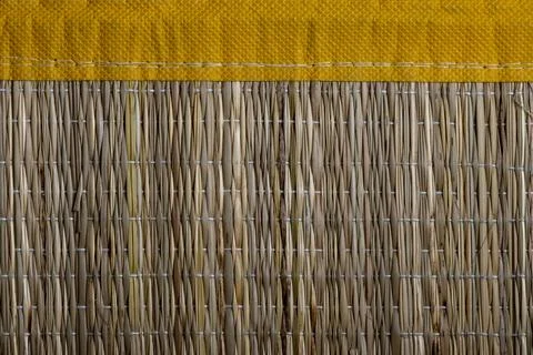 Abstract Bamboo mat texture background Stock Photos