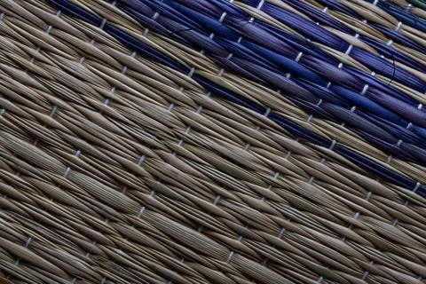 Abstract Bamboo mat texture background Stock Photos