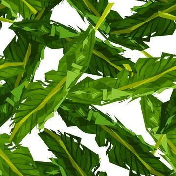 Abstract banana leaf seamless pattern. Camouflage background of tropical leav Illustrazione stock