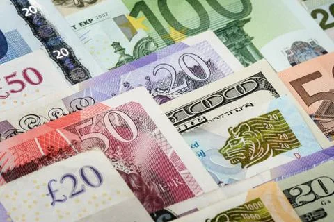 Abstract bank notes Stock Photos