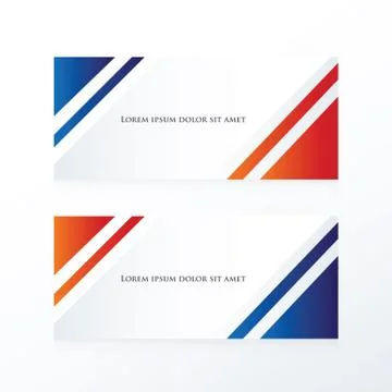 Abstract banner  blue, red Illustrazione stock