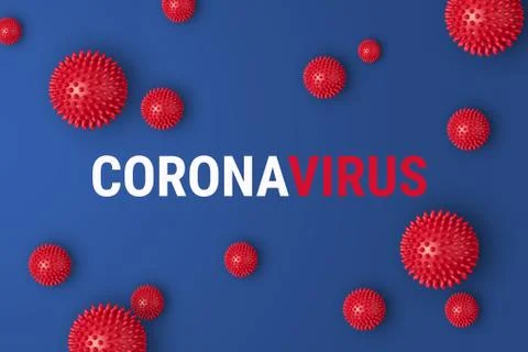 Abstract banner coronavirus strain model from Wuhan, China Stock Illustration
