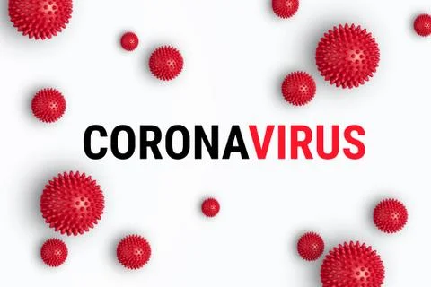 Abstract banner coronavirus strain model from Wuhan, China 库存插图