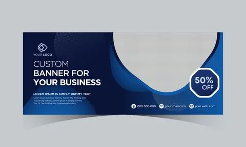 Abstract banner design web template. Gradient cover header background banner Stock Illustration