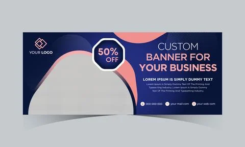 Abstract banner design web template. Gradient cover header background banner Stock Illustration