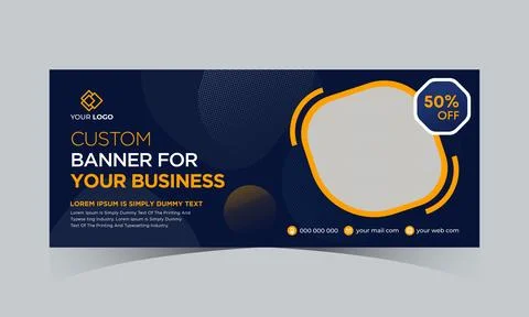 Abstract banner design web template. Gradient cover header background banner Stock Illustration