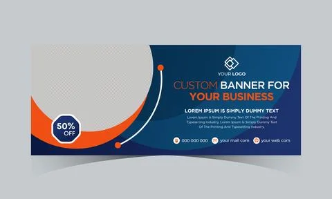 Abstract banner design web template. Gradient cover header background banner Stock Illustration