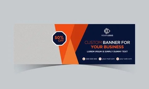 Abstract banner design web template. Gradient cover header background banner Stock Illustration