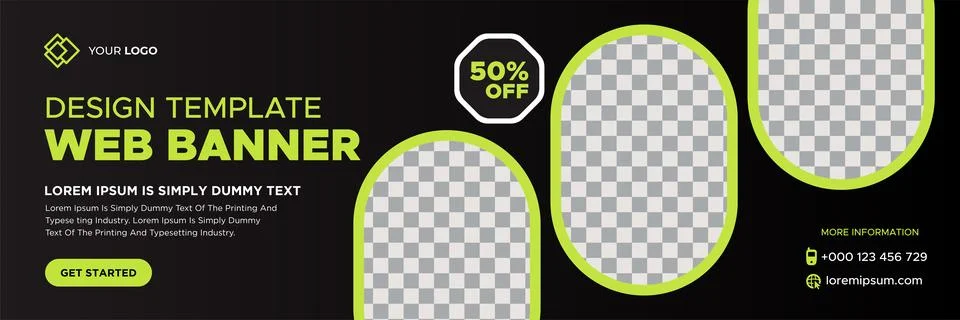 Abstract banner design web template. Gradient cover header background banner Illustrazione stock