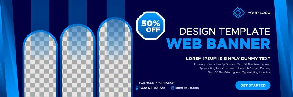 Abstract banner design web template. Gradient cover header background banner Illustrazione stock