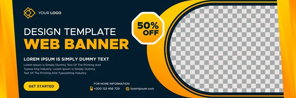 Abstract banner design web template. Gradient cover header background banner Stock Illustration