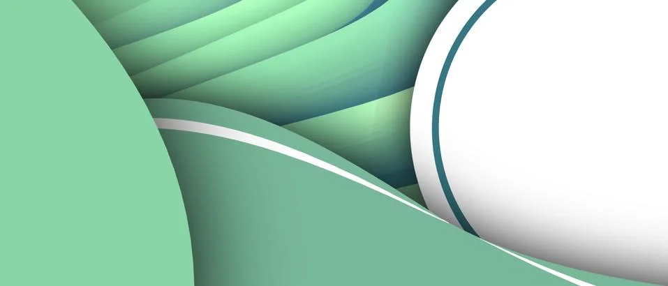 Abstract banner idea Creative background and  Curves wave Concept Green Origami Stock Illustration