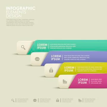 Abstract banner infographics Stock Illustration