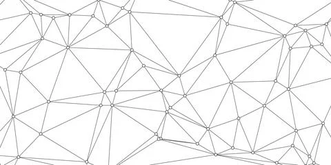 Abstract banner with low poly plexus design with connecting lines and dots Stock Illustration