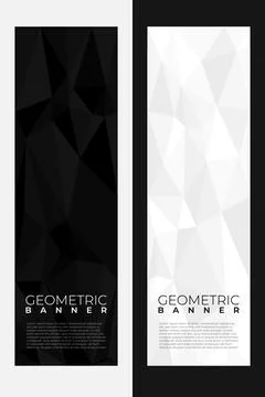 Abstract banner with polygon background. Templates or website headers. Design Stock Illustration