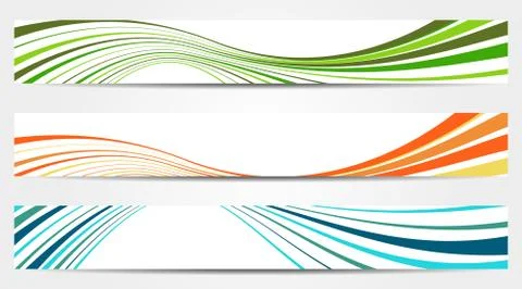 Abstract banner set Stock Illustration