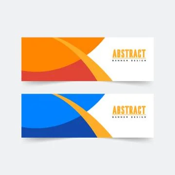Abstract Banner Template Design. Horizontal header, web banner. Stock Illustration