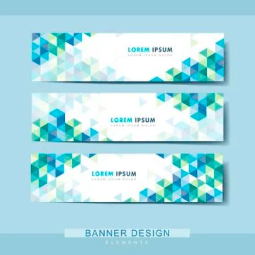 Abstract banner template design Stock Illustration