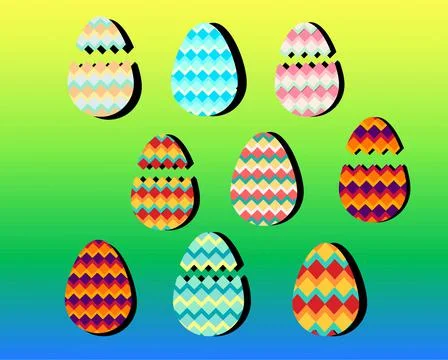 Abstract banner template for Easter Egg hunt . Happ Easter Day Illustrazione stock