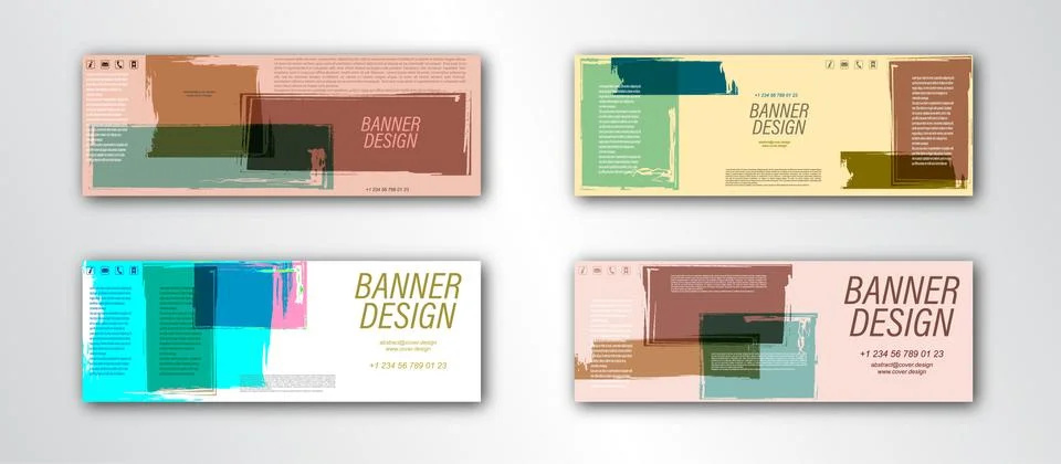 Abstract banner template. Editable vector illustration. Flat style. Stock Illustration