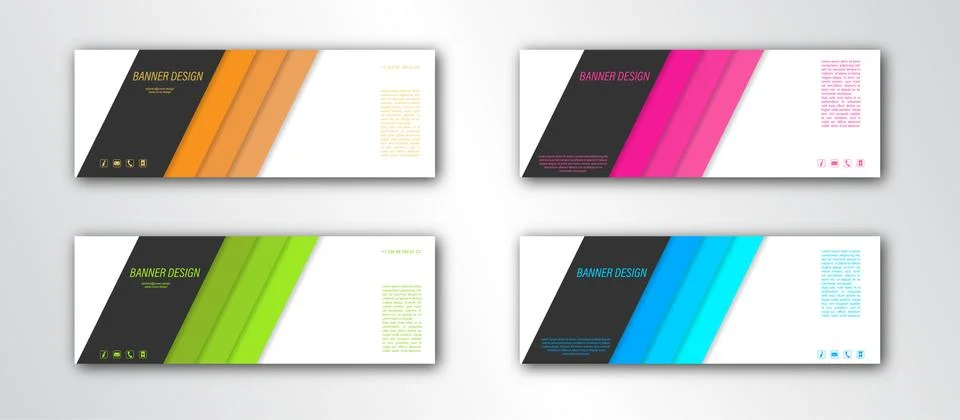 Abstract banner template. Editable vector illustration. Stock Illustration