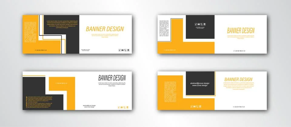 Abstract banner template. Editable vector illustration. Flat style. Stock Illustration