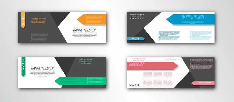 Abstract banner template. Editable vector illustration. Flat style. Stock Illustration