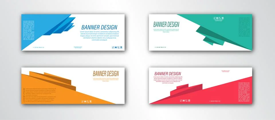 Abstract banner template. Editable vector illustration. Flat style. Stock Illustration