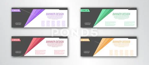 Abstract banner template. Editable vector illustration Illustrazione stock