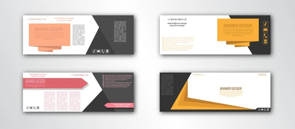 Abstract banner template. Editable vector illustration Stock Illustration