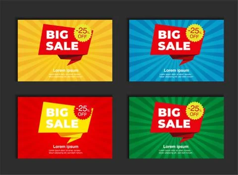 Abstract banner vector Text and Background, flat cartoon style. Illustrazione stock