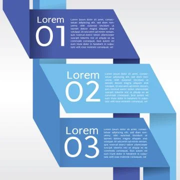 Abstract banner vector in three step Illustrazione stock