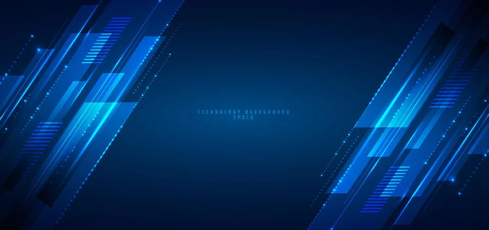Abstract banner web design template blue geometric lines overlapping layer mo Stock Illustration