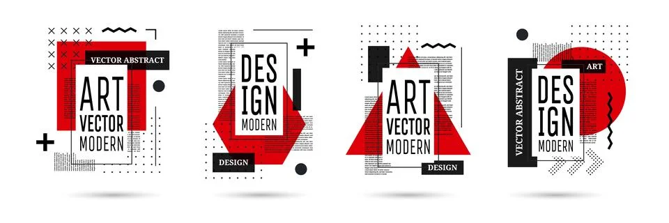 Abstract banners. Graphic design elements. Modern poster frames. Layout with Stock Illustration