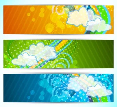 Abstract banners Stock Illustration