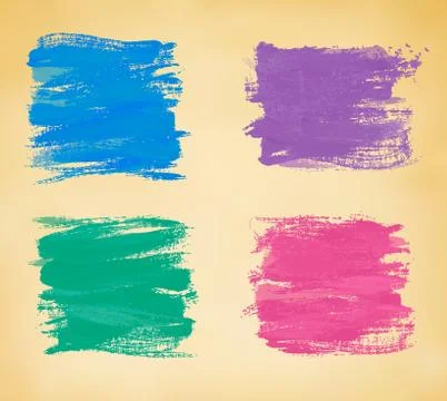 Abstract banners with watercolor splashes. vector Stock Illustration