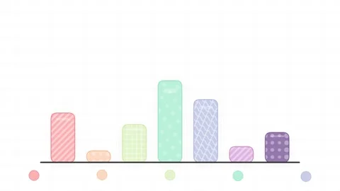 Abstract Bar Chart with Colorful Bars and Grid Background, Data Visualizati.. Stock Footage 346660842