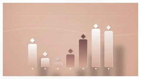 Abstract Bar Chart Growth Concept: Financial Success and Data Analysis Stock Footage 346661304
