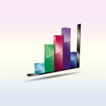 Abstract bar chart. 스톡 일러스트